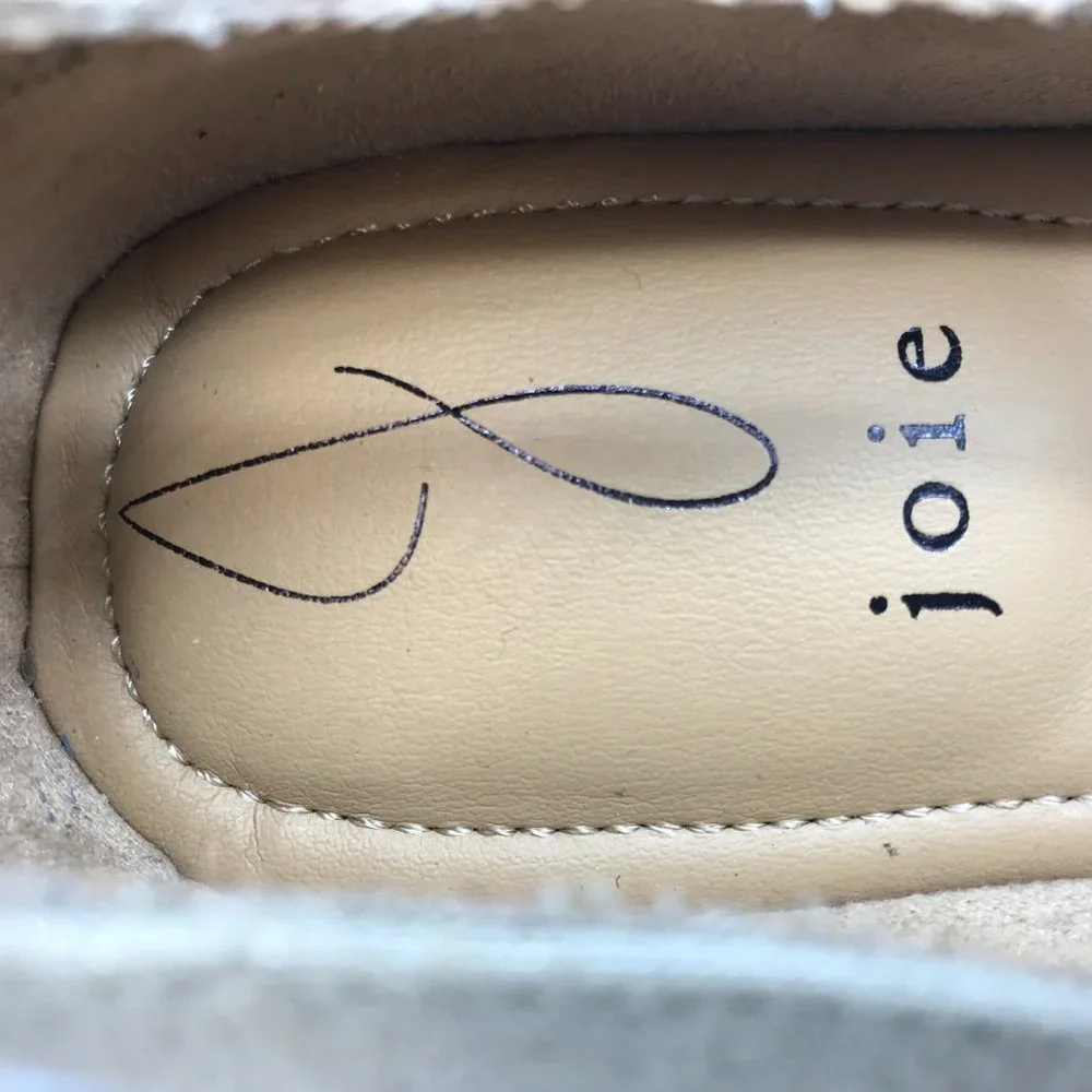 JOIE Cara Womens 8M Platform Espadrilles Tan & Silver Fabric Memory Foam - Picture 8 of 10